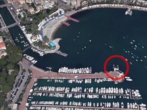 L'imbarco di Rapallo, da Google Earth